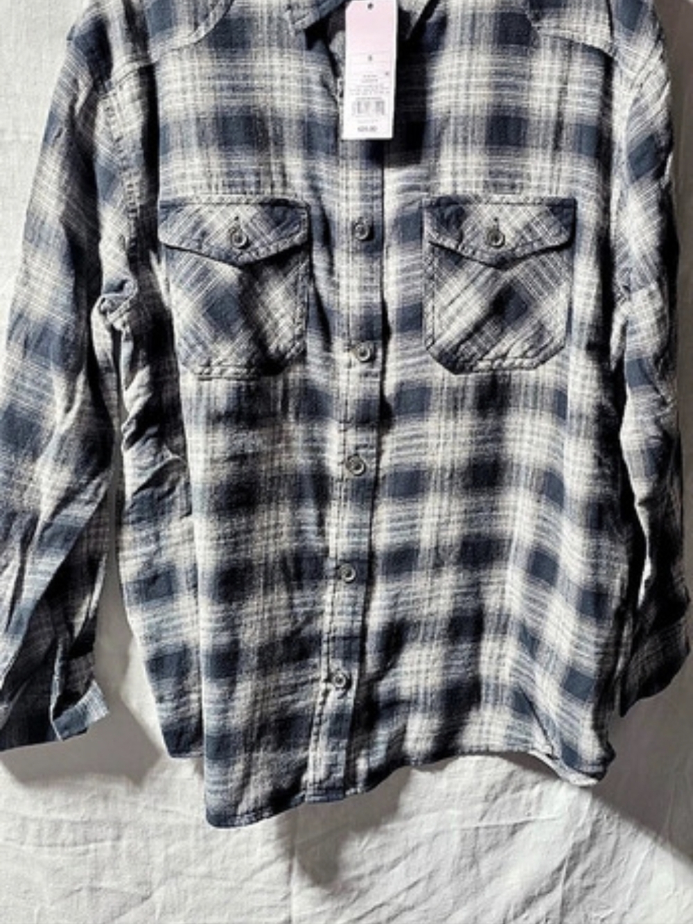 Wild Fable Plaid Long Sleeve Button-Down Front Shirt